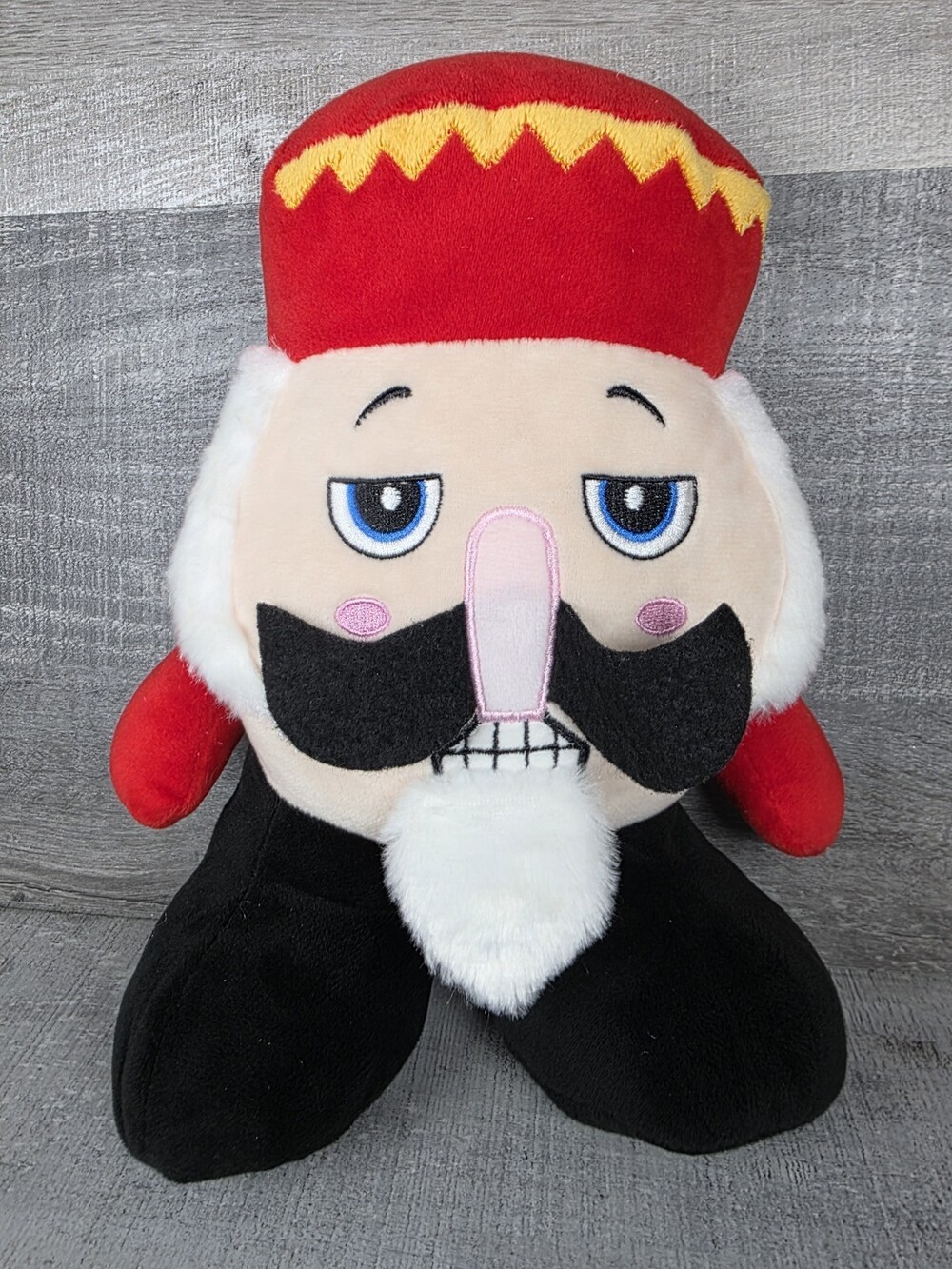 Christmas Nutcracker Soldier Plush Toy Kellytoy 10" Red Hat Mustache g77 or g78